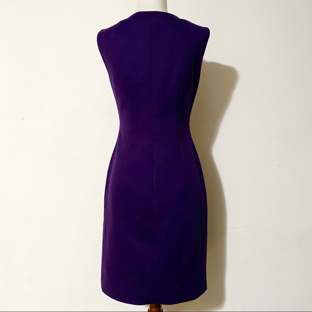 TAHARI Purple Zipper Dress - Picture 2 of 7